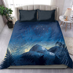 New Zealand Matariki Bedding Set Maori Waka With Silver Fern