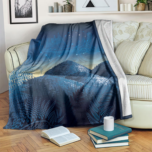 New Zealand Matariki Blanket Maori Waka With Silver Fern