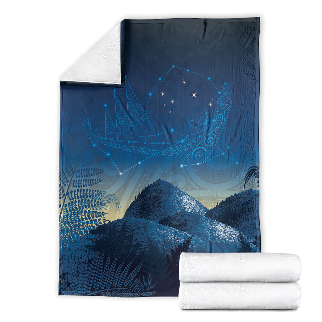 New Zealand Matariki Blanket Maori Waka With Silver Fern