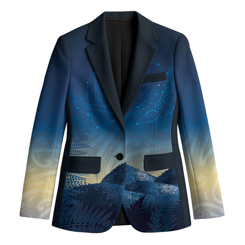 New Zealand Matariki Blazer Maori Waka With Silver Fern