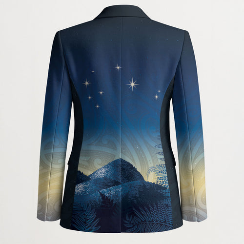 New Zealand Matariki Blazer Maori Waka With Silver Fern