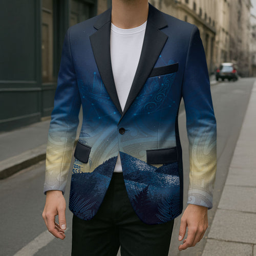New Zealand Matariki Blazer Maori Waka With Silver Fern