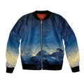 New Zealand Matariki Bomber Jacket Maori Waka With Silver Fern