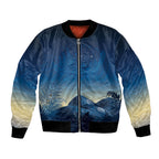 New Zealand Matariki Bomber Jacket Maori Waka With Silver Fern