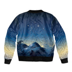 New Zealand Matariki Bomber Jacket Maori Waka With Silver Fern