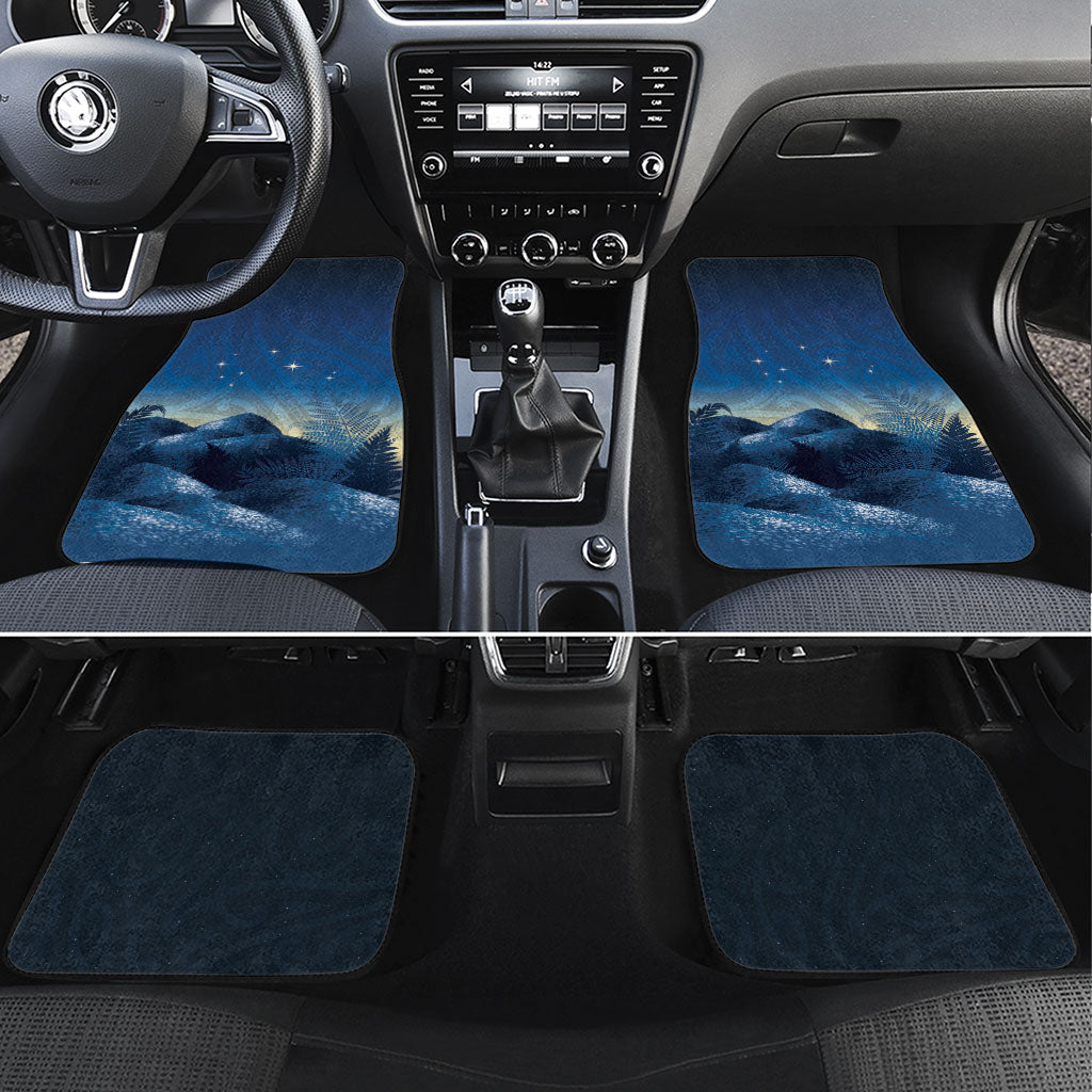 New Zealand Matariki Car Mats Maori Waka With Silver Fern