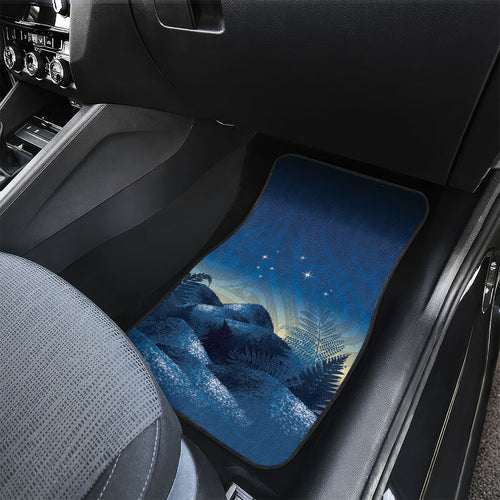 New Zealand Matariki Car Mats Maori Waka With Silver Fern