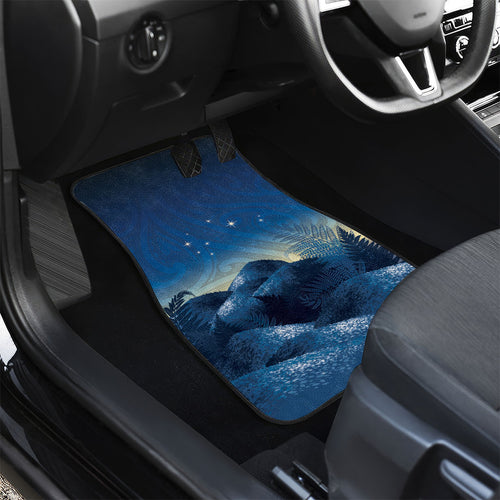 New Zealand Matariki Car Mats Maori Waka With Silver Fern