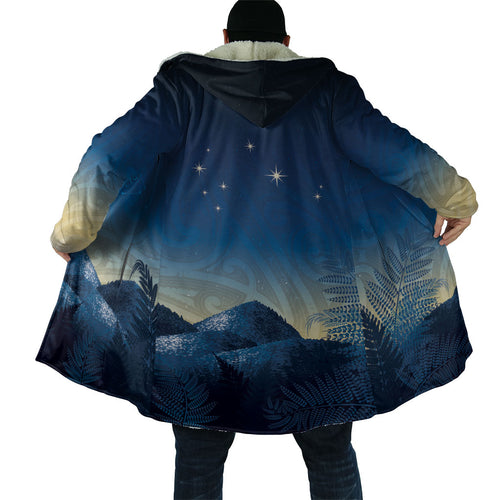 New Zealand Matariki Cloak Maori Waka With Silver Fern