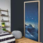 New Zealand Matariki Door Cover Maori Waka With Silver Fern
