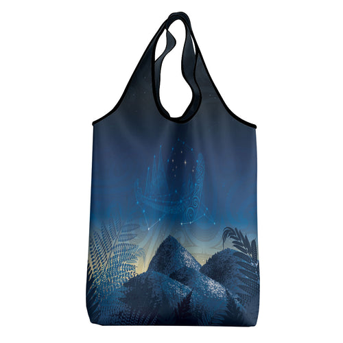 New Zealand Matariki Grocery Bag Maori Waka With Silver Fern