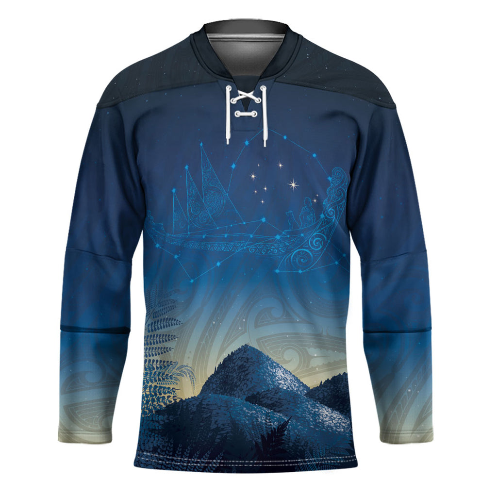 New Zealand Matariki Hockey Jersey Maori Waka With Silver Fern