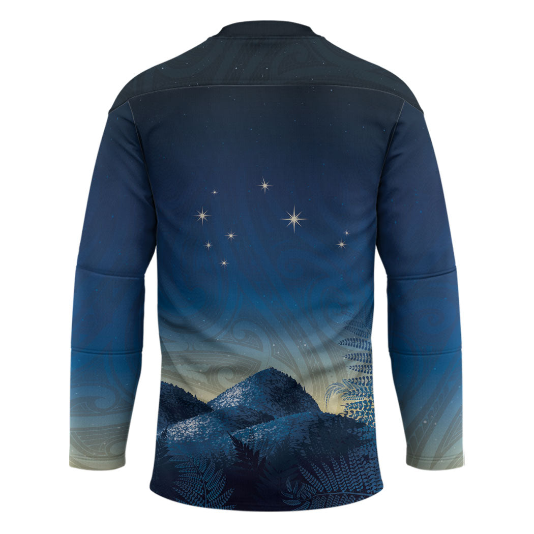 New Zealand Matariki Hockey Jersey Maori Waka With Silver Fern