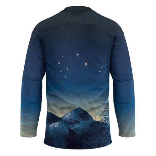 New Zealand Matariki Hockey Jersey Maori Waka With Silver Fern