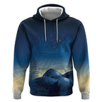 New Zealand Matariki Hoodie Maori Waka With Silver Fern