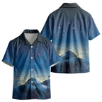 New Zealand Matariki Kid Hawaiian Shirt Maori Waka With Silver Fern