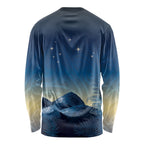 New Zealand Matariki Long Sleeve Shirt Maori Waka With Silver Fern