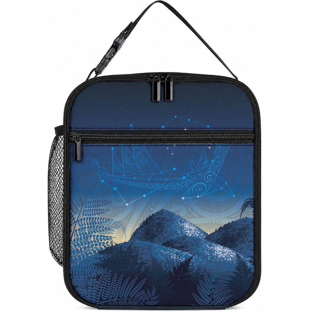 New Zealand Matariki Lunch Bag Maori Waka With Silver Fern