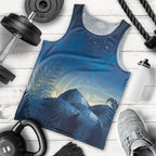 New Zealand Matariki Men Tank Top Maori Waka With Silver Fern