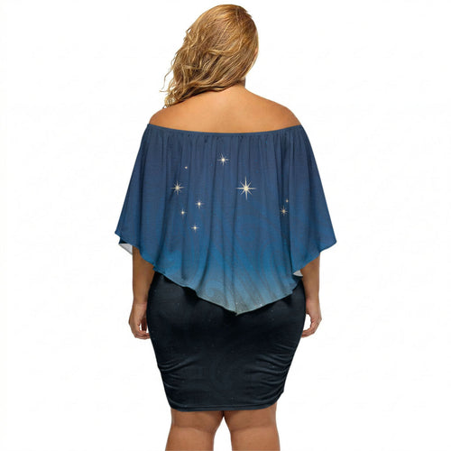 New Zealand Matariki Off Shoulder Short Dress Maori Waka With Silver Fern