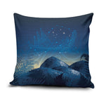 New Zealand Matariki Pillow Cover Maori Waka With Silver Fern
