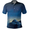 New Zealand Matariki Polo Shirt Maori Waka With Silver Fern