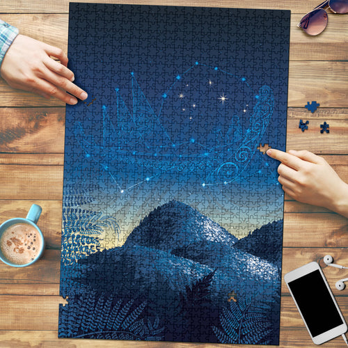New Zealand Matariki Puzzle Maori Waka With Silver Fern