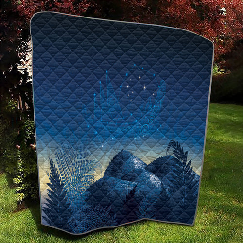 New Zealand Matariki Quilt Maori Waka With Silver Fern