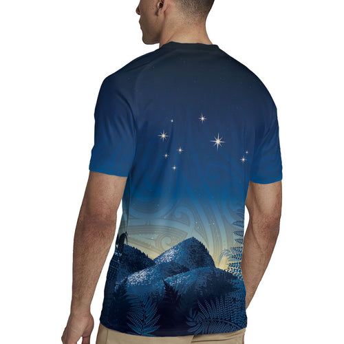 New Zealand Matariki Rugby Jersey Maori Waka With Silver Fern