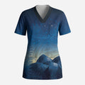 New Zealand Matariki Scrub Top Maori Waka With Silver Fern