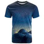 New Zealand Matariki T Shirt Maori Waka With Silver Fern