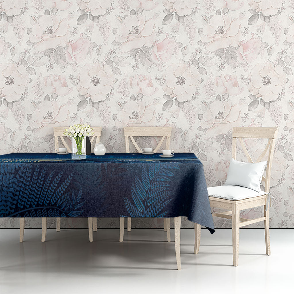New Zealand Matariki Tablecloth Maori Waka With Silver Fern