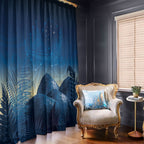 New Zealand Matariki Window Curtain Maori Waka With Silver Fern