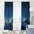 New Zealand Matariki Window Curtain Maori Waka With Silver Fern