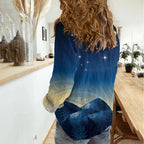 New Zealand Matariki Women Casual Shirt Maori Waka With Silver Fern