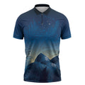 New Zealand Matariki Zipper Polo Shirt Maori Waka With Silver Fern