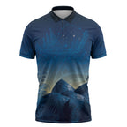 New Zealand Matariki Zipper Polo Shirt Maori Waka With Silver Fern