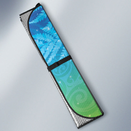 New Zealand Christmas Auto Sun Shade Pukeko With Ponga Tree Silver Fern