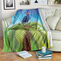 New Zealand Christmas Blanket Pukeko With Ponga Tree Silver Fern