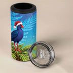 New Zealand Christmas 4 in 1 Can Cooler Tumbler Pukeko With Ponga Tree Silver Fern