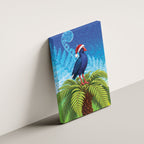 New Zealand Christmas Canvas Wall Art Pukeko With Ponga Tree Silver Fern