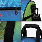 New Zealand Christmas Duffle Bag Pukeko With Ponga Tree Silver Fern