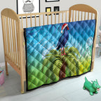 New Zealand Christmas Quilt Pukeko With Ponga Tree Silver Fern