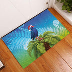 New Zealand Christmas Rubber Doormat Pukeko With Ponga Tree Silver Fern