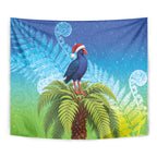 New Zealand Christmas Tapestry Pukeko With Ponga Tree Silver Fern