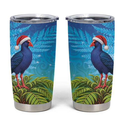 New Zealand Christmas Tumbler Cup Pukeko With Ponga Tree Silver Fern
