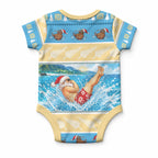 New Zealand Christmas Baby Onesie Have A Kiwi Manu-Mas