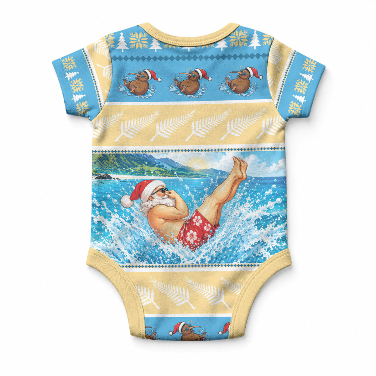 New Zealand Christmas Baby Onesie Have A Kiwi Manu-Mas