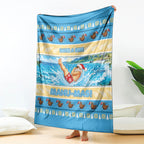 New Zealand Christmas Blanket Have A Kiwi Manu-Mas