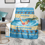 New Zealand Christmas Blanket Have A Kiwi Manu-Mas